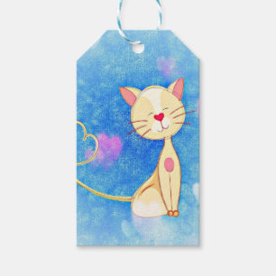 Étiquettes-cadeau Chat de rêve