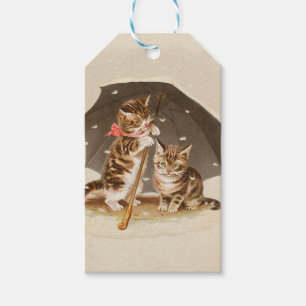 Étiquettes-cadeau Chat Kitten chaton antique vintage jolie mignonne