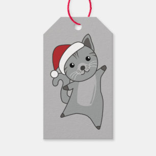 Étiquettes-cadeau Chat Noël Neige Hiver Animaux Chats Tags cadeaux
