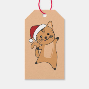 Étiquettes-cadeau Chat Noël Neige Hiver Animaux Chats Tags cadeaux
