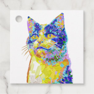 Étiquettes Cadeau Chat sous le soleil
