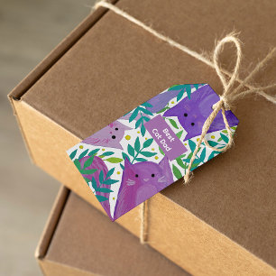 Étiquettes-cadeau Chats et branches Meilleur chat papa