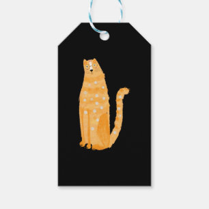 Étiquettes-cadeau Chats Orange