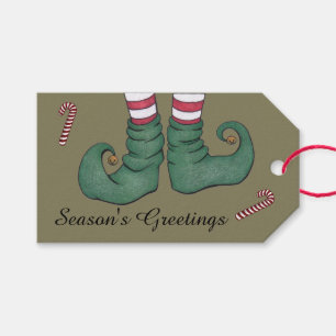 Étiquettes-cadeau Chaussures Elf