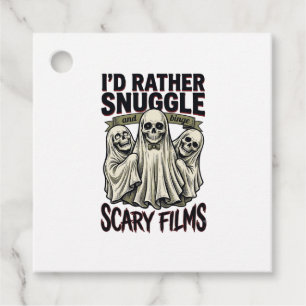 Étiquettes Cadeau Chemise Câlin Horreur Nuit de Film de Crâne Fantôm