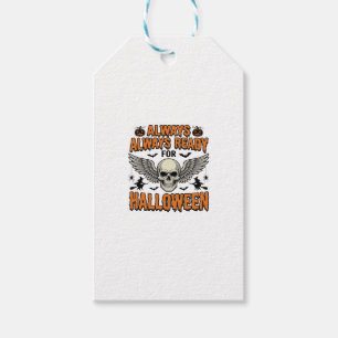 Étiquettes-cadeau Chemise crâne Halloween Gravure vintage Citation d