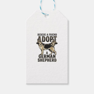 Étiquettes-cadeau Chemise d'adoption de Berger Allemand Chien de Sau