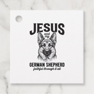Étiquettes Cadeau Chemise de Berger Allemand de Foi pour l'Amour des