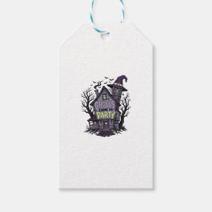 Étiquettes-cadeau Chemise Maison Hantée Mignonne Soirée Halloween Dé