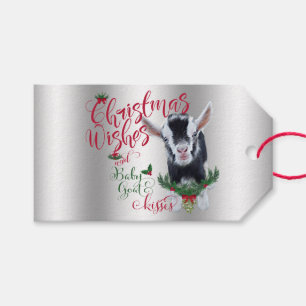 Étiquettes-cadeau CHÈQUE voeux de Noël Bébé Baisers de chèvre Nigér