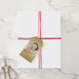 Étiquettes-cadeau CHÈQUE Voeux de Noël Bébé Chèvre Baisers Angora
