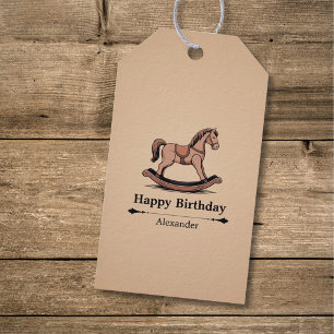 Étiquettes-cadeau Cheval à bascule