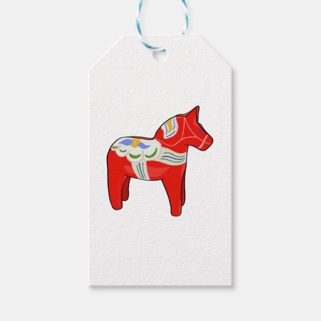 Étiquettes-cadeau Cheval dalécarlien (Devant)