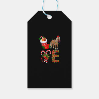 Étiquettes-cadeau Cheval lumières de Noël LED Funny Santa Hat Noël