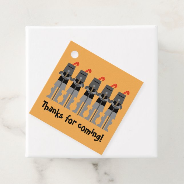 Étiquettes Cadeau Chevalier (En situation)