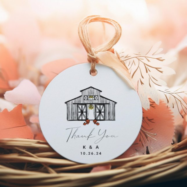 Étiquettes Cadeau Chic Barn Merci (Créateur téléchargé)