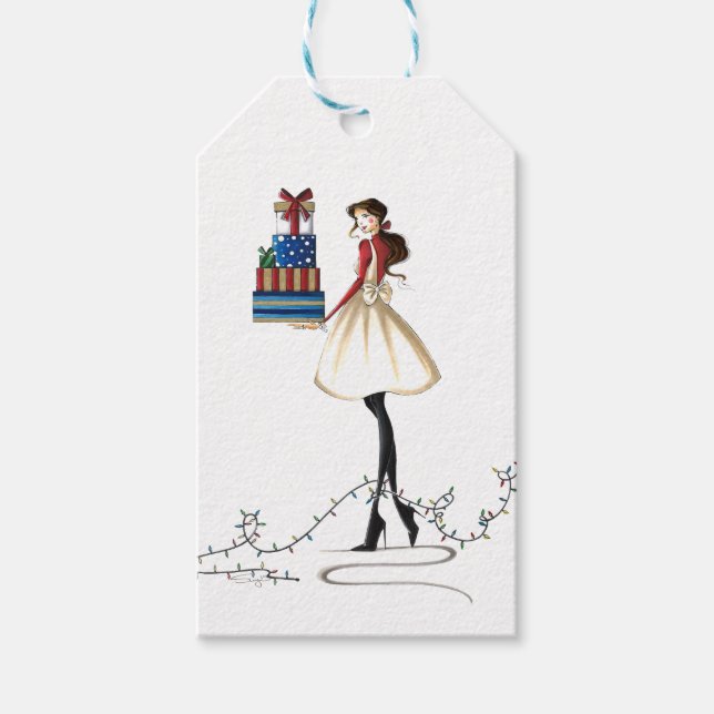 Étiquettes-cadeau Chic Christmas Cheer (Devant)
