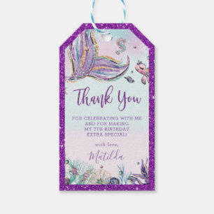 Étiquettes-cadeau Chic Mermaid Tail Birthday Party Merci Favoriser