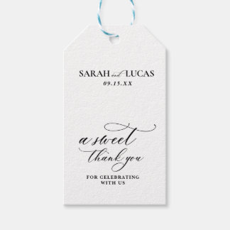 Étiquettes-cadeau Chic Moderne Design élégant Mariage élégant Merci