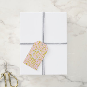 Étiquettes-cadeau Chic rose faux or parties scintillant cheetah impr