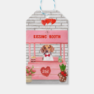 Étiquettes-cadeau Chien beagle Valentine's Day Kissing Booth