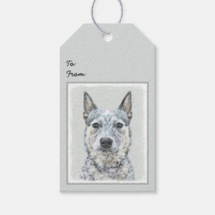 Étiquettes-cadeau Chien de bétail australien - Cute Original Dog Art