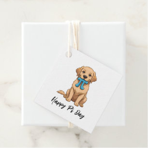 Étiquettes Cadeau Chien De Jour Personnalisé Avec Symbole Pi Joyeu