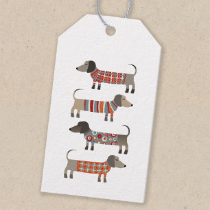 Étiquettes-cadeau Chien de saucisse Dachshund