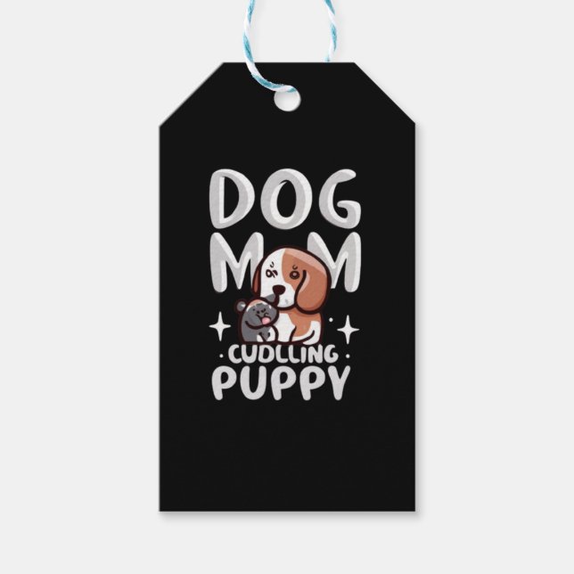 Étiquettes-cadeau Chien Maman Cuddin Chien (Devant)