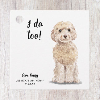 Étiquettes Cadeau Chien Mariage Favour Tags