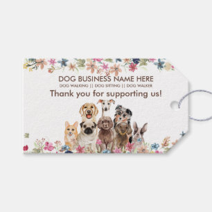 Étiquettes-cadeau Chien Walker Petsitter vétérinaire Merci