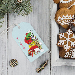 Étiquettes-cadeau Chiffres de biscuits de lait père Noël