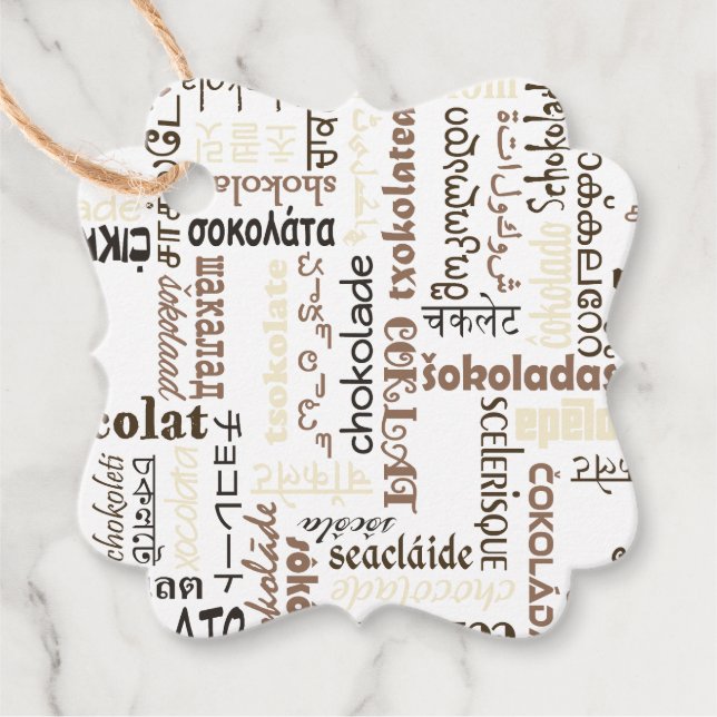 Étiquettes Cadeau Chocolat (Devant)