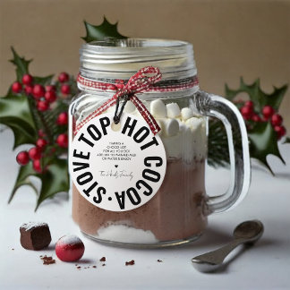 Étiquettes Cadeau Chocolat Chaud Maison Fun Fun