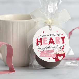 Étiquettes Cadeau Chocolat chaud Salle de classe Valentines Jour Tag