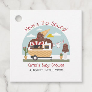 Étiquettes Cadeau Chocolat Ice Cream Camion Baby shower neutre