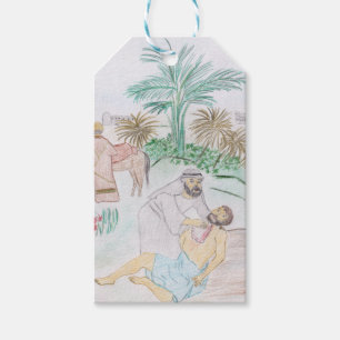 Étiquettes-cadeau Christian Artwork Le bon samaritain
