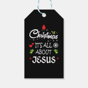 Étiquettes-cadeau Christian Christmas - It's All About Jesus T-Shirt