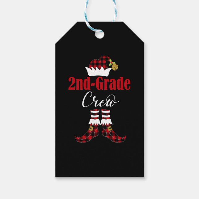 Étiquettes-cadeau Christmas 2nd Grade Treize Teacher Student Cute (Devant)