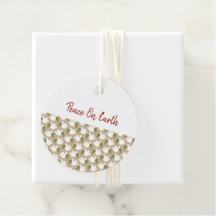 Étiquettes Cadeau Christmas Dove Peace on Earth Faith Holiday Joie
