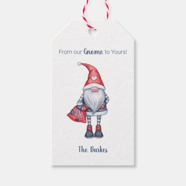 Étiquettes-cadeau Christmas Gnome Gift Tag (Devant)