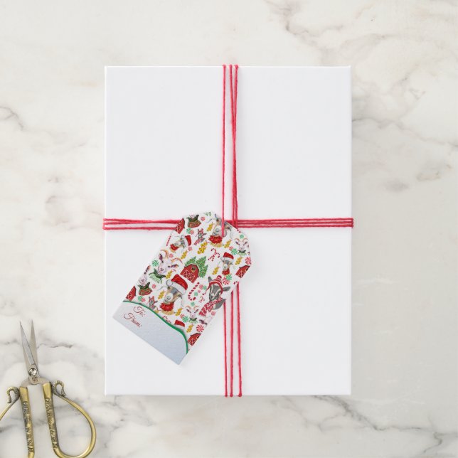 Étiquettes-cadeau Christmas GOATS Bonbons et cloches de Jingle GetYe (Avec de la ficelle)