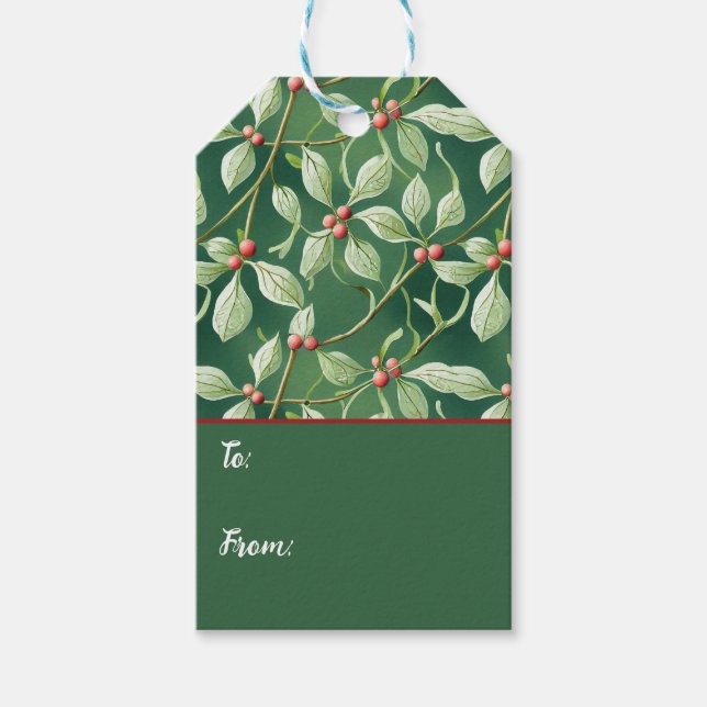 Étiquettes-cadeau Christmas Holly (Devant)