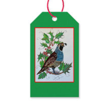 Christmas Holly Quail