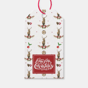 Étiquettes-cadeau Christmas Idyll Deer Motif Personnalisé