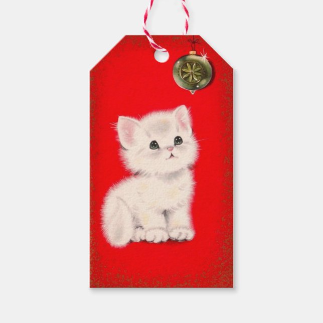 Étiquettes-cadeau Christmas Kitten (Devant)
