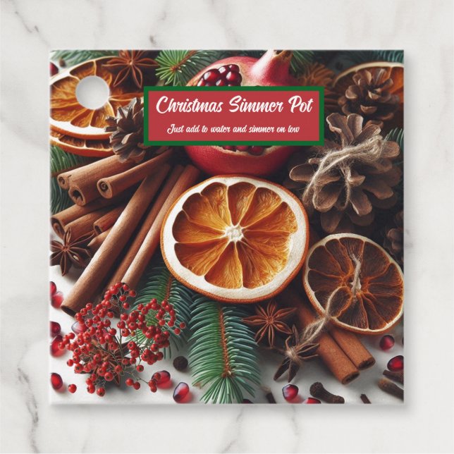 Étiquettes Cadeau Christmas Scents Simmer Pot  (Devant)