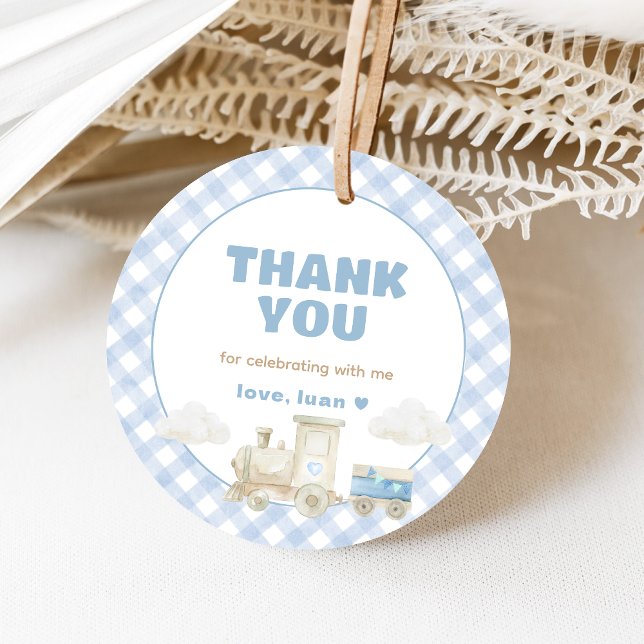 Étiquettes Cadeau Chugga Chugga Train Birthday  (Train Boy Birthday Party Favor Tags)