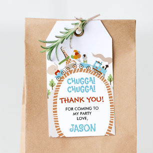 Étiquettes-cadeau Chugga Chugga Train Carte de remerciements d'anniv