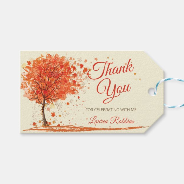 Étiquettes-cadeau Chute en Amour Fête des mariées Party Favoriser Me (Devant (Horizontal))